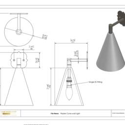 The Quatrefoil Plaster Cone Wall Light - thumbnail 3