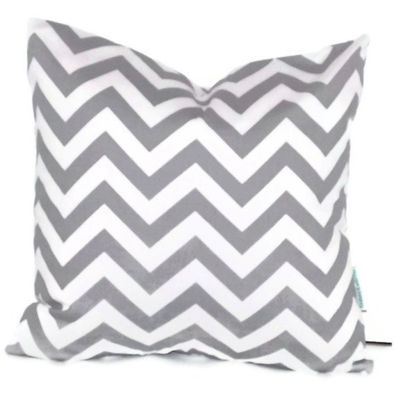 Premier Prints Zig Zag in Storm Gray & White Chevron Pillow Cover 18 - image 1