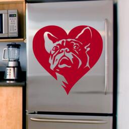 French Bulldog Vinyl Decal Love Frenchie Car/Wall Sticker - thumbnail 3