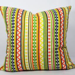 striped Pillow Cover Modern Geometric Cushion, Ethnic Design - thumbnail 4