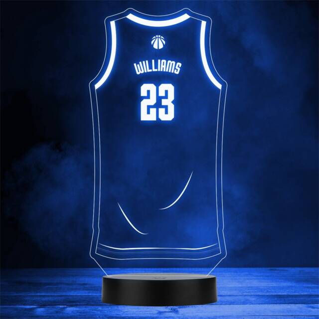 Basketball Jerseys Top Sports Fan Personalised Gift Any Colour Led Night Light - image 1