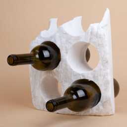 Handmade Dolomite Marble Wine Bottle Holder Unique Rack - thumbnail 2