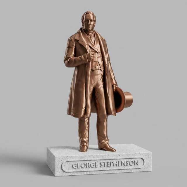 George Stephenson Statue - Father Of The Railways Railway Pioneer Collectible - image 1