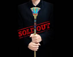 Lotus Flower Was Sceptre Ebony, Brass, Gold, Gemstone Osiris Staff