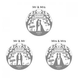 Wedding Couple Beneath Tree Foiled Christmas Bauble - thumbnail 4