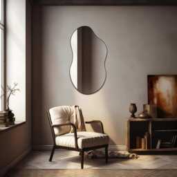 Irregular Wavy Mirror, Asymmetrical Wall Aesthetic Bathroom Mirror Decor, Housewarming Gift, Gift For Friend - thumbnail 3