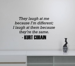 Kurt Quote Wall Decal Rock Music Sticker Vinyl Lettering Inspirational Saying Art Decorations For Home Room Studio Decor Hq21 - thumbnail 1