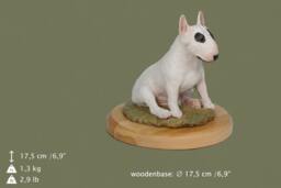Bull Terrier, Dog Woodenbase Statue, Painted, Limited Edition, Make Your Own Artdog