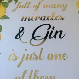 Gin Quote Gold Foil Print, Gift, & Tonic Sign, Kitchen Decoration, Gift For Lover, Art - thumbnail 2