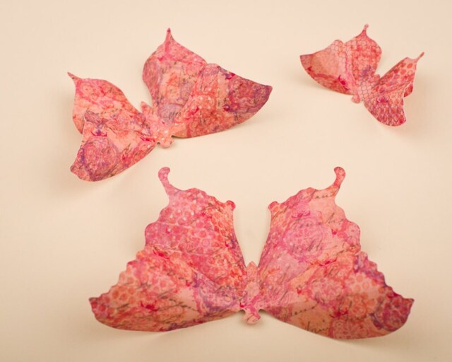 3D Wall Butterflies in Victorian Lace For Nursery, Children's Room, Decor - image 1
