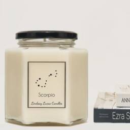 Scorpio Star Sign Scented Candle, Zodiac Constellation Astrology Gift, Horoscope Birthday Candles Astronomy - thumbnail 2