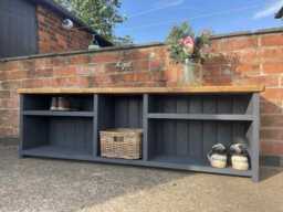 Handmade Rustic Wood Entryway Bench With Shoe Storage Farmhouse Organizer