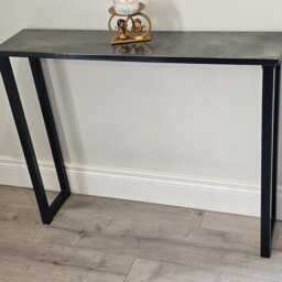 Handcrafted Console Table Legs Raw Steel Or Black Painted Metal 30x30 Box - thumbnail 2