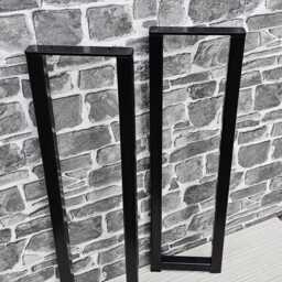 Handcrafted Console Table Legs Raw Steel Or Black Painted Metal 30x30 Box - thumbnail 4