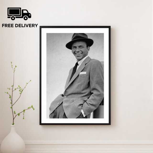 Vintage Frank Sinatra Print, Music Artist Poster, Fine Art Photography Wall Art, Museum Quality, Classic Jazz Blues Black & White Print - image 1