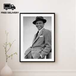 Vintage Frank Sinatra Print, Music Artist Poster, Fine Art Photography Wall Art, Museum Quality, Classic Jazz Blues Black & White Print - thumbnail 1
