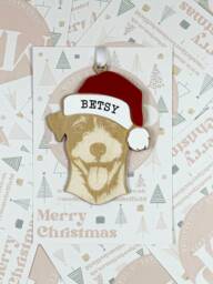 Personalised Pet Christmas Bauble/Ornament With Name - Dog Jack Russel 024 - thumbnail 1