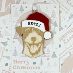 Personalised Pet Christmas Bauble/Ornament With Name - Dog Jack Russel 024 - thumbnail 3