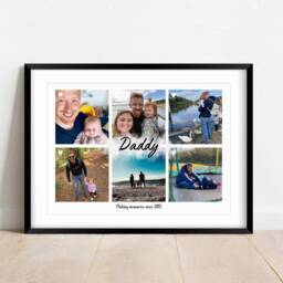 Personalised Dad Photo Collage Print Sentimental Father Gift, Framed Option - thumbnail 2