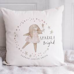 Personalised New Baby Cushion, Girl Gift, Welcome Girl, Nursery Decor, Pillow, Name Birth Stats - thumbnail 2