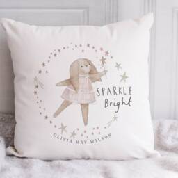 Personalised New Baby Cushion, Girl Gift, Welcome Girl, Nursery Decor, Pillow, Name Birth Stats - thumbnail 3