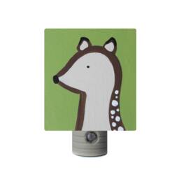 Night Light - Custom Hand Painted Children's Soft Led with Automatic Sensor Deer Woodland Critter Or Any Theme - thumbnail 1
