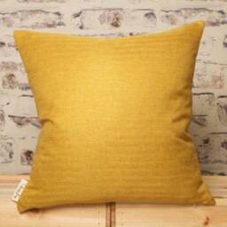 Mustard Gold & Gray Striped Cushion Cover Boho Chic Pillow, 18x18, 20x20 - thumbnail 2