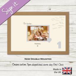 1st Photo Frame Anniversary Paper Wedding Special Gift Sign7x5-689D By Photos in A Word - thumbnail 1