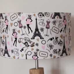 Lampshade Or Pendant Light With Parisian-style Motifs - Eiffel Tower Perfect Gift For A Birthday Christmas, Girly & Romantic Decor - thumbnail 2