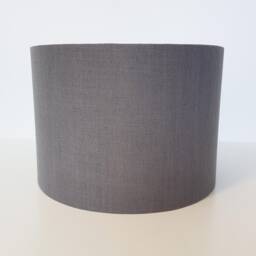 Grey Lampshade in Linen With Champagne Lining - thumbnail 3