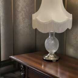 Traditional Cream Fabric Lampshade Handmade For Table & Floor Standard Lamp Bases, Wall Light Fixtures, Ceiling Fittings - thumbnail 2