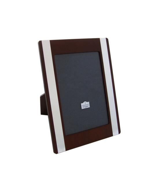 "sterling Silver Art Deco Photo Frame Tulip Wood Front 6"" X 4" - image 1