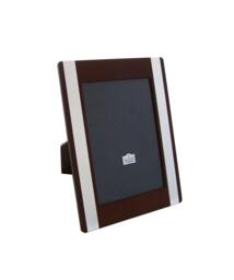 "sterling Silver Art Deco Photo Frame Tulip Wood Front 6"" X 4"