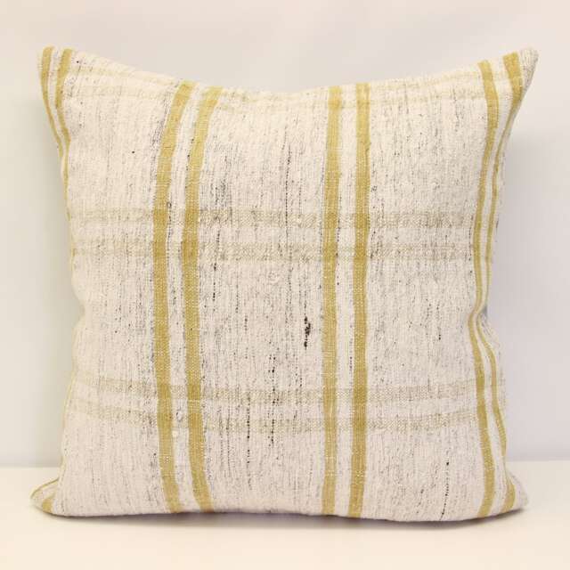 Handmade Kilim Pillow Cover 20x20, Vintage Turkish Cushion - image 1