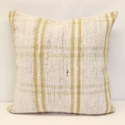Handmade Kilim Pillow Cover 20x20, Vintage Turkish Cushion