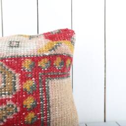 Vintage Turkish Kilim Lumbar Pillow Cover 12x24 Inch - thumbnail 3