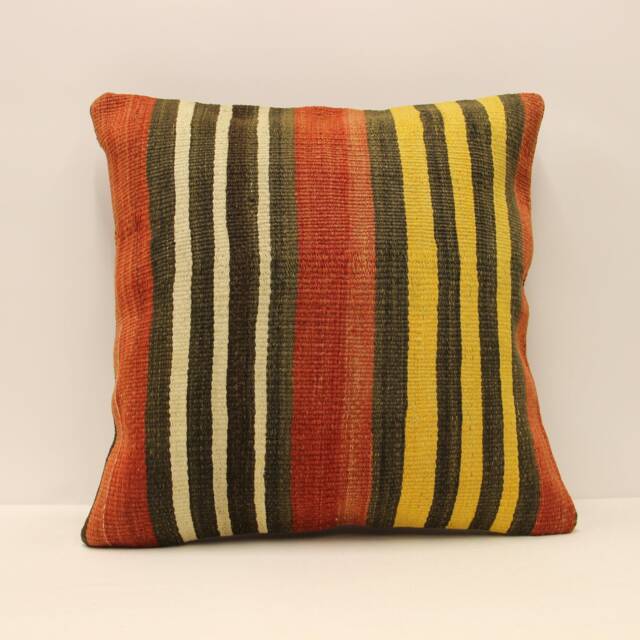 18x18 Decorative Pillow, Sofa Throw Pillow Cover, Kilim Cushion Cover, Bohemian Kilim Pillow, Aztec Case 4Kbf-602 - image 1