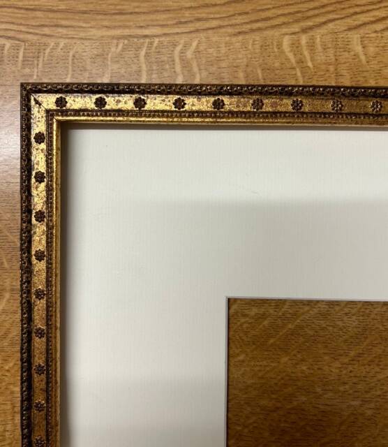 Gold Daisy Picture Frame, Custom Made-To-Order Wood Frame - image 1