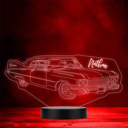 Retro Vintage American Car Personalised Gift Colour Change Led Lamp Night Light - thumbnail 1