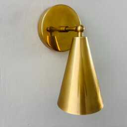 Handmade Brass Wall Sconce Mid-Century Modern Light - thumbnail 2