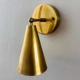 Handmade Brass Wall Sconce Mid-Century Modern Light - thumbnail 3