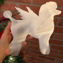 Poodle, Angel, Standard Miniature, Dog Tree Topper, Decoration, Wreath Christmas, Yard Stake Or Wall Hanging - thumbnail 2