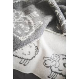 Wool Blanket Natural New Zealand Sheep, Reversible Plaid Throw - 130x200cm - thumbnail 4