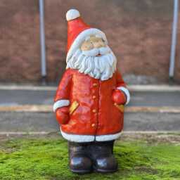 Father Christmas Sculpture Concrete Santa Claus Statue Outdoor Holiday Figurine Handmade Ornament Stone Festive Garden Gift