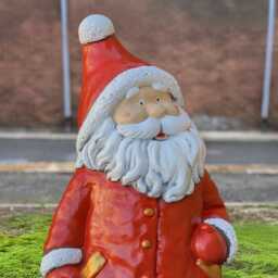 Father Christmas Sculpture Concrete Santa Claus Statue Outdoor Holiday Figurine Handmade Ornament Stone Festive Garden Gift - thumbnail 2