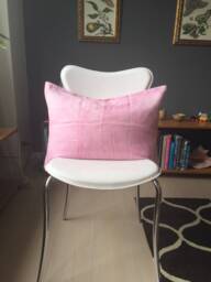 Hand-Dyed Pink Linen Decorative Pillow Cover - thumbnail 1