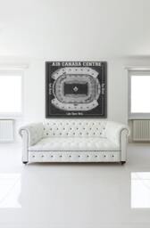 Air Canada Centre Blueprint Print Maple Leafs Hockey Nhl Art - thumbnail 1