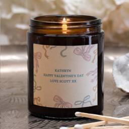 Personalised Valentine's & Galentine's Candle - Thoughtful, Unique, Gift For Girlfriend Wife Boyfriend Husband Fiance - thumbnail 1