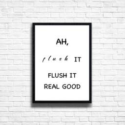 Funny Bathroom Toilet Quote Art Print - thumbnail 1