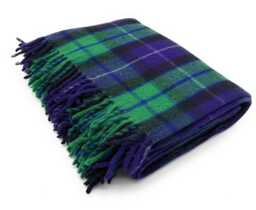 Soft Wool Tartan Blanket - 70x60 Inches Soft, Warm & Timeless Freedom